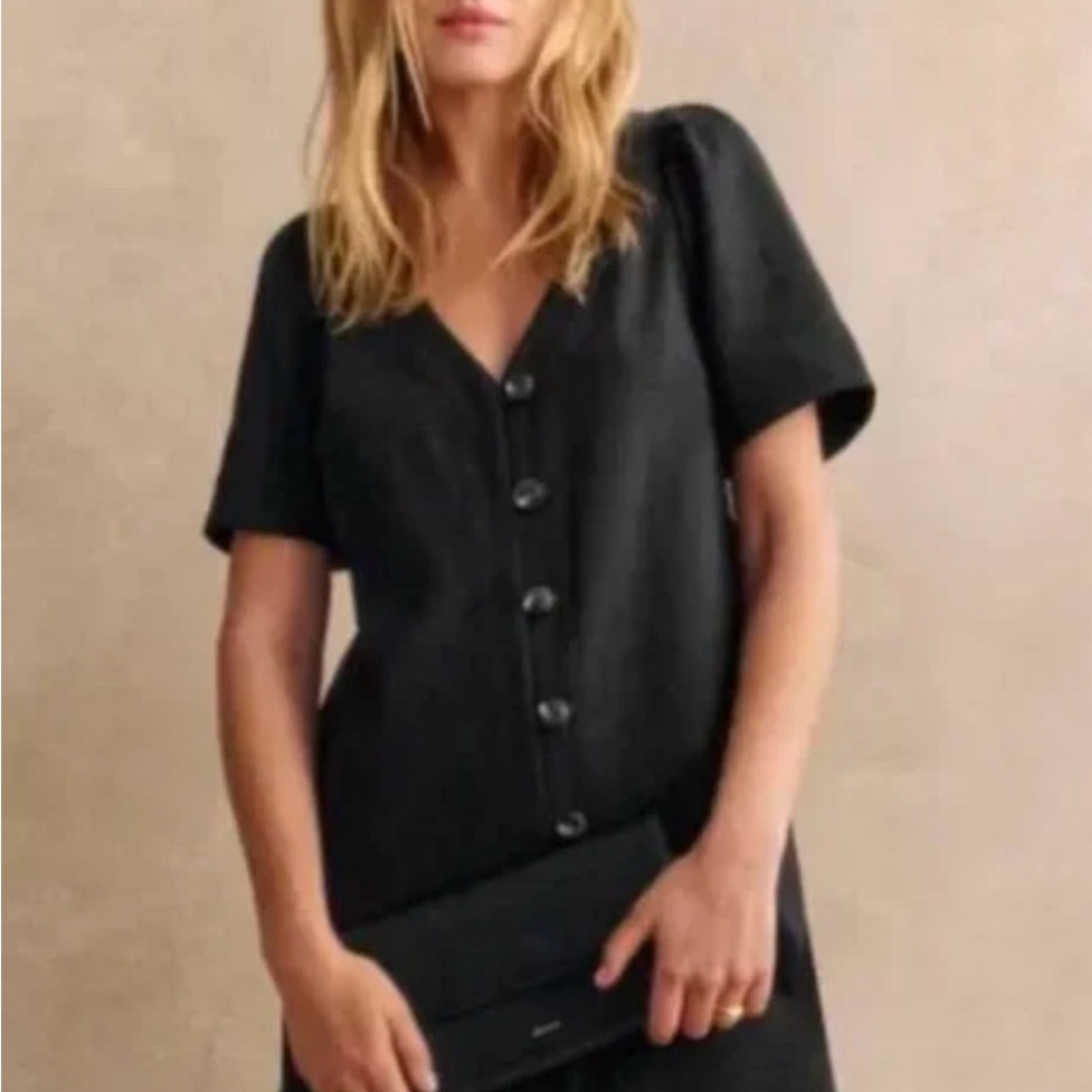 SEZANE ROBE VENNILA button front Dress